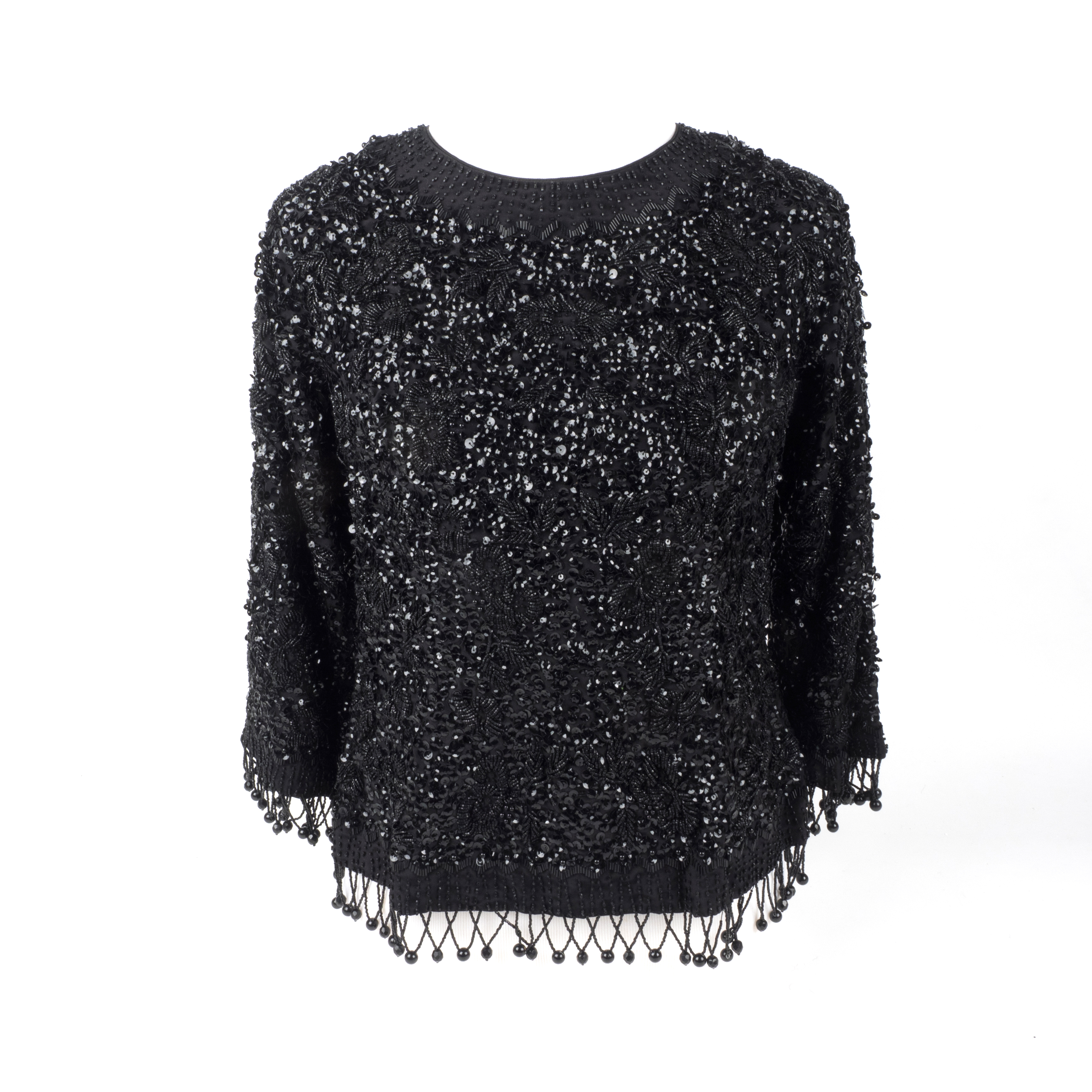 Vintage Hand Decorated Silk Blouse