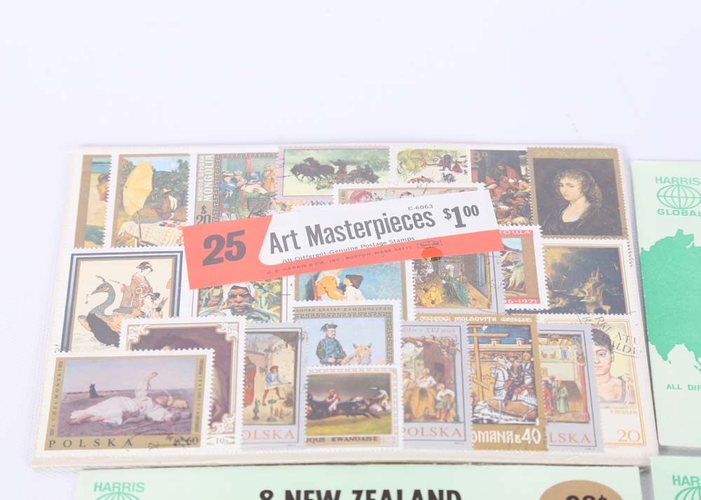 Vintage Stamp Collections Featuring Harris Global Sets