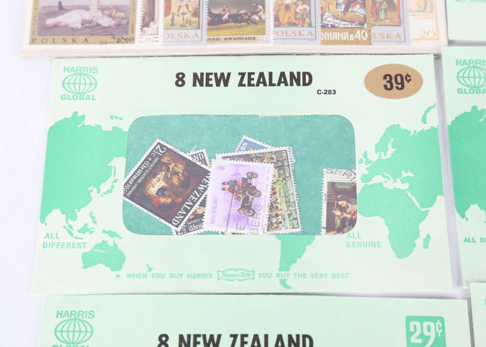 Vintage Stamp Collections Featuring Harris Global Sets