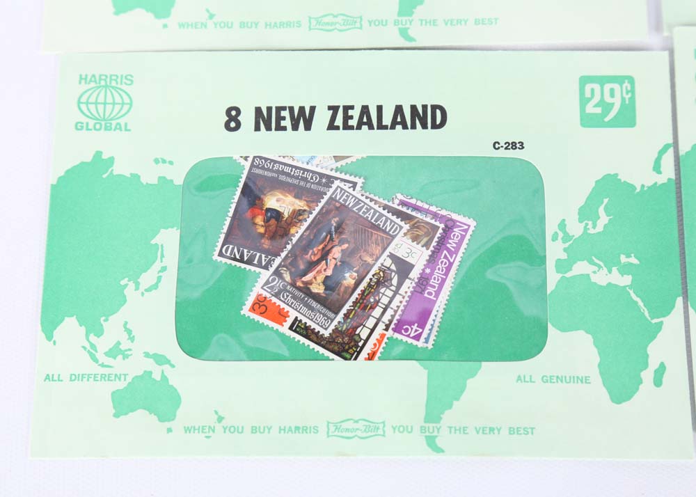 Vintage Stamp Collections Featuring Harris Global Sets