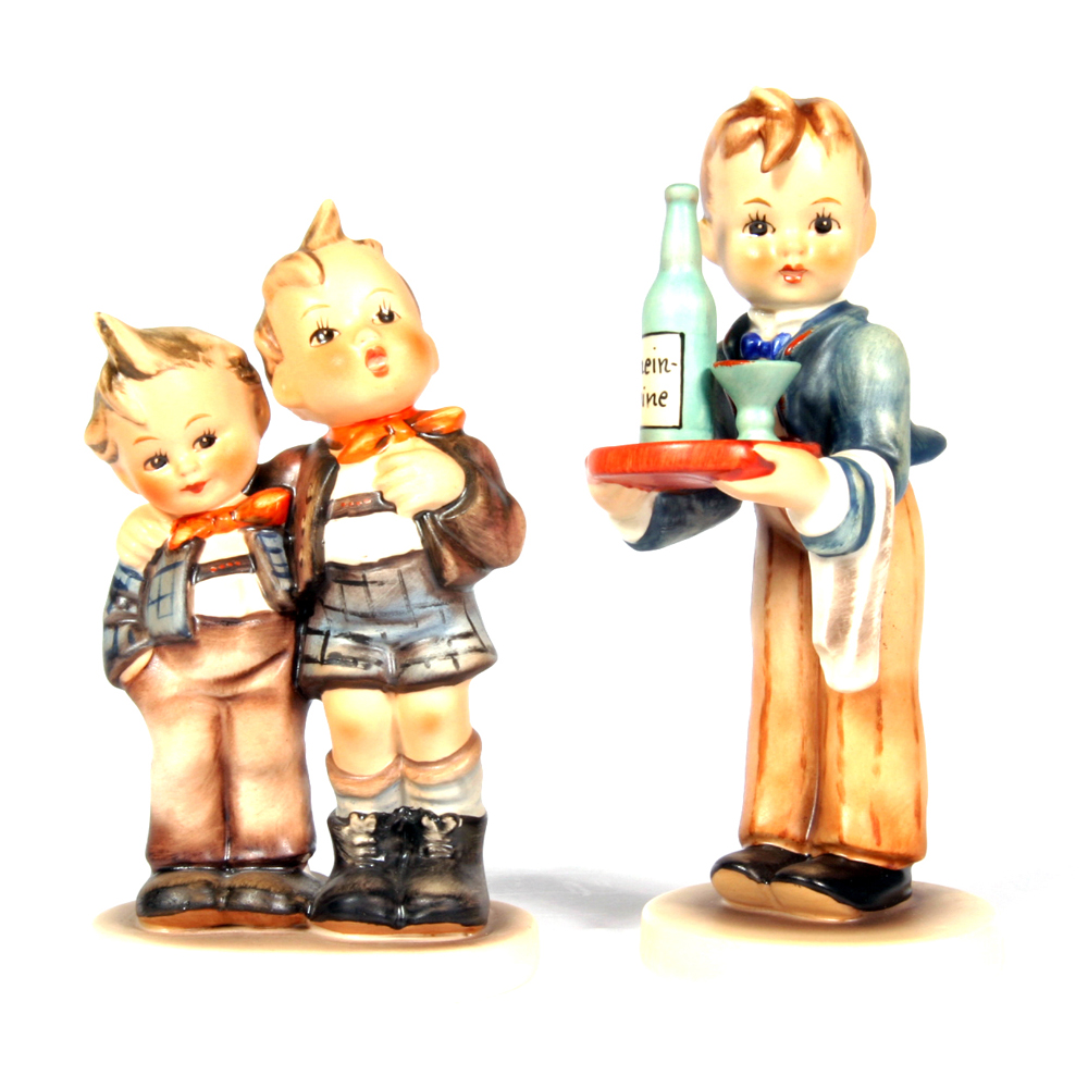 Vintage Hummel "Waiter" and "Max and Moritz" Figurines