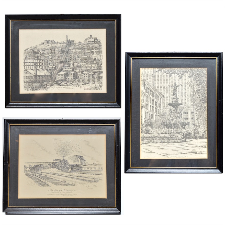 Three Cincinnati Landmark Prints by Geneva South