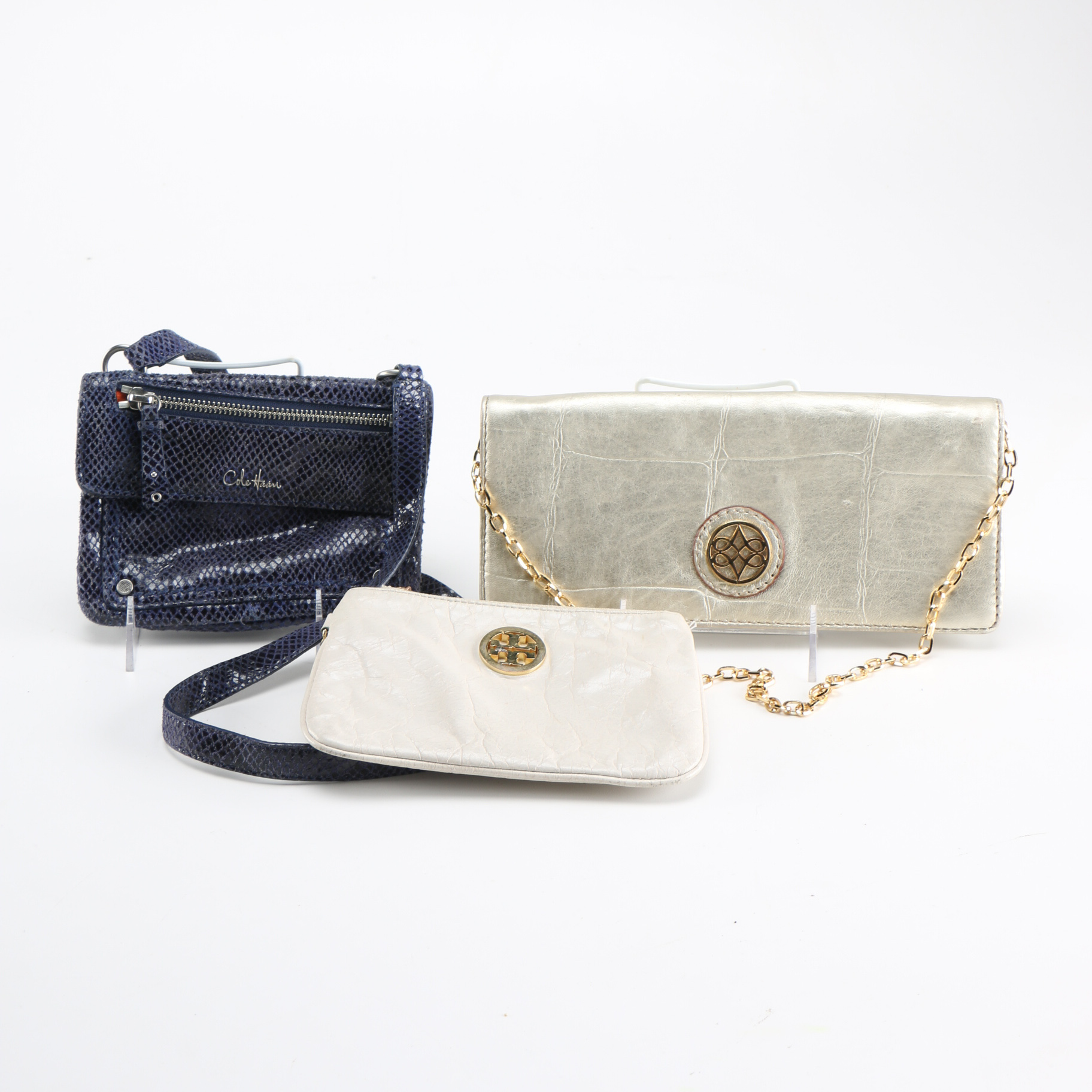 Collection of Designer Clutches Featuring Tory Burch