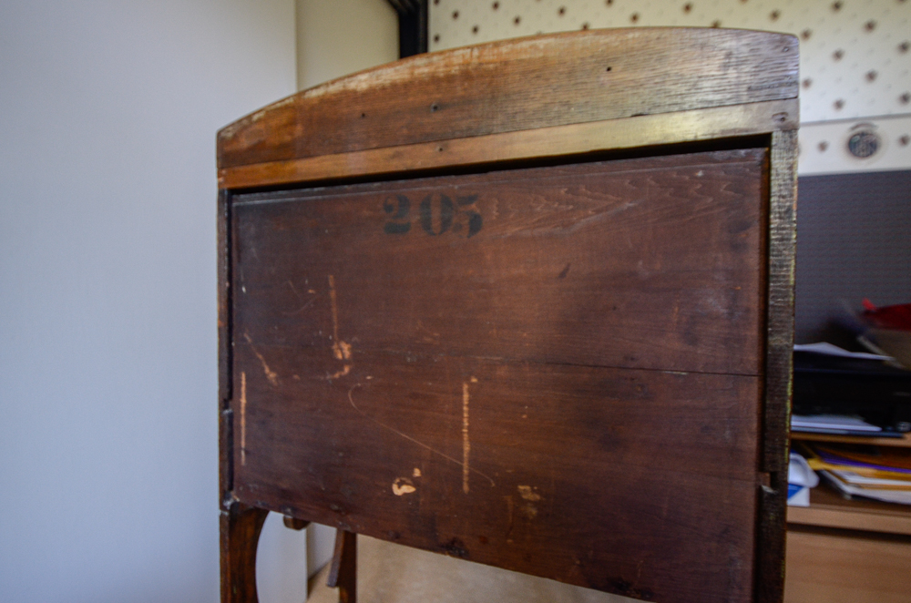 Antique Oak Drop Front Secretary Writing Desk