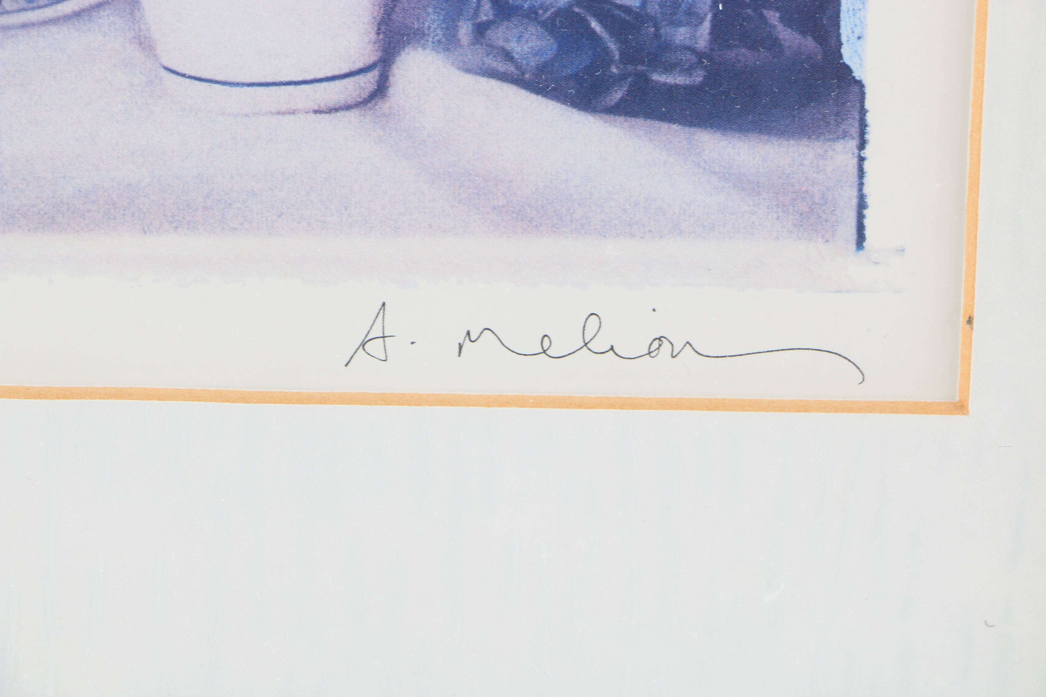 A. Melion Signed Offset Lithograph Triptych "Delft"