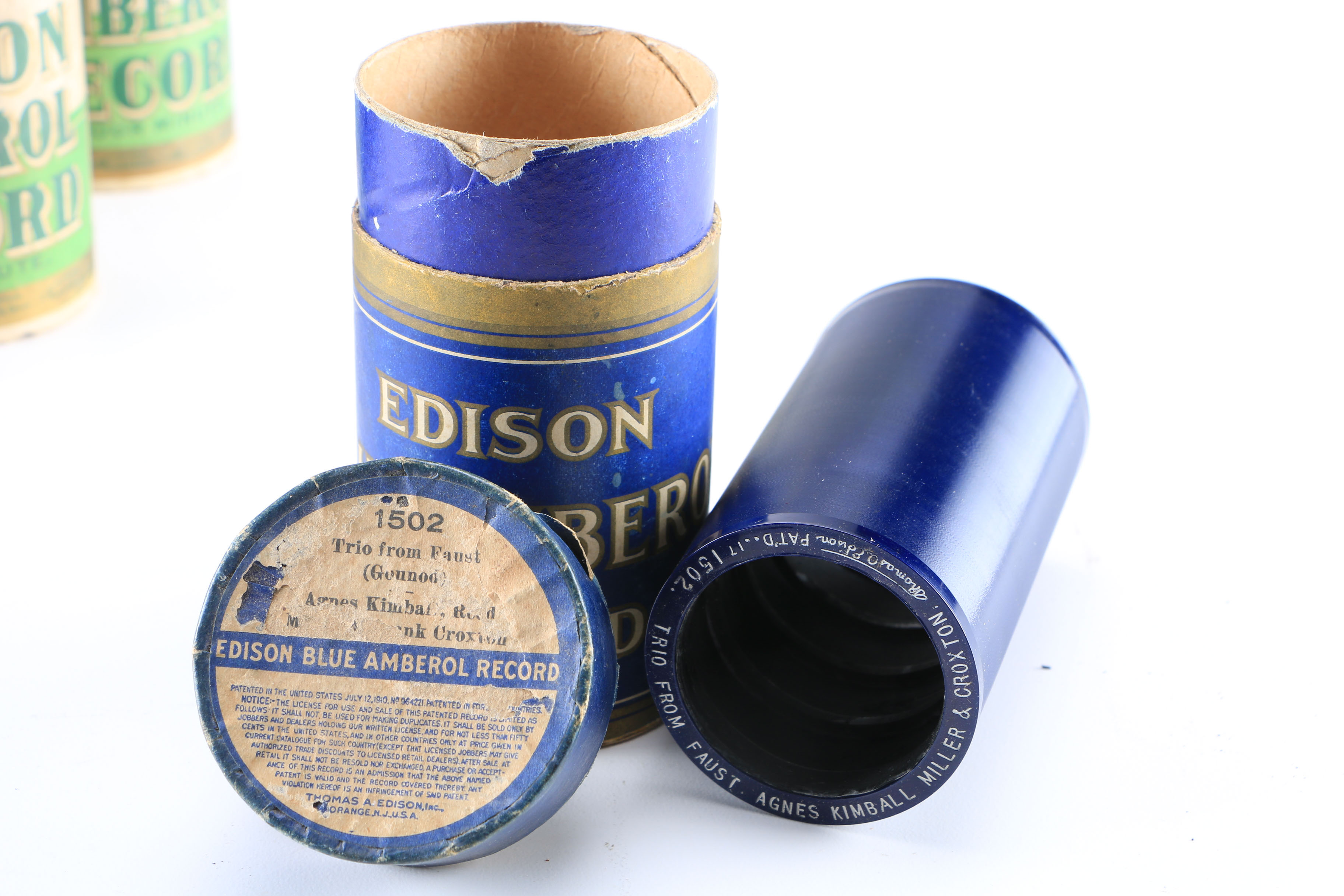 Eleven Antique Cylinder Records