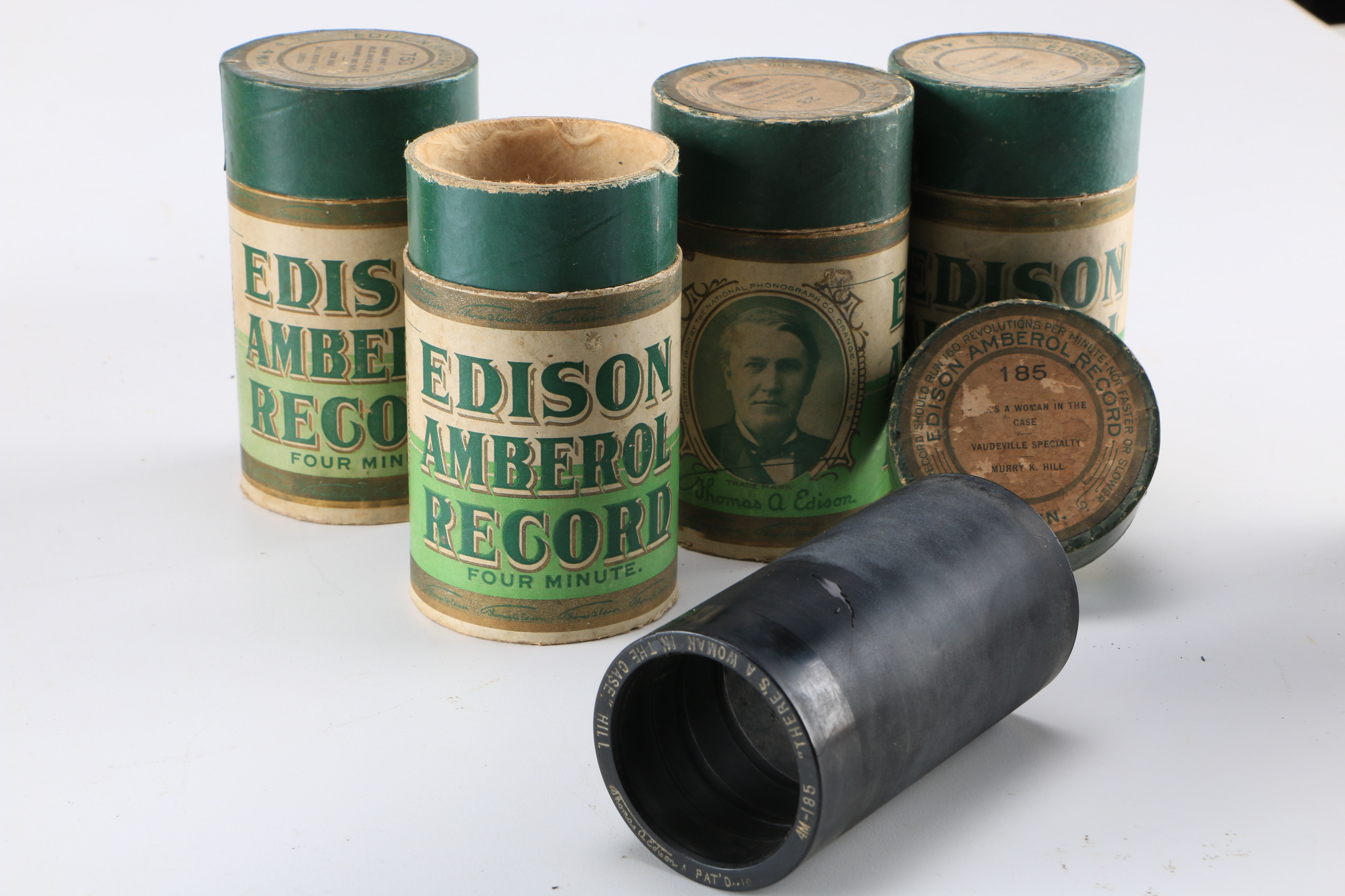 Eleven Antique Cylinder Records
