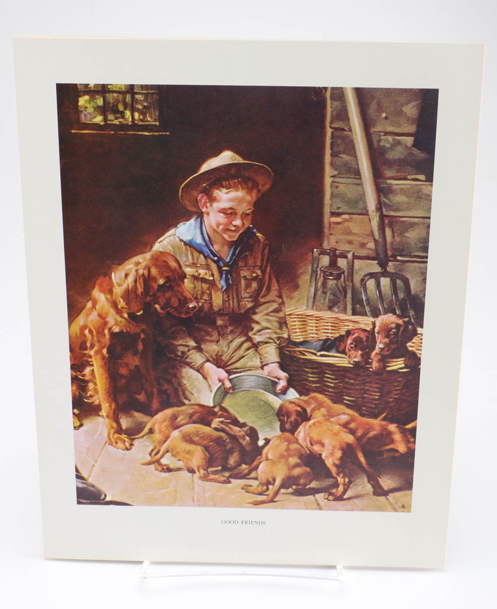 Collection of Norman Rockwell's Spirit of Scouting Sterling Medals and Portraits