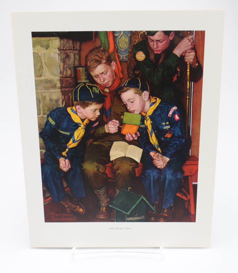 Collection of Norman Rockwell's Spirit of Scouting Sterling Medals and Portraits