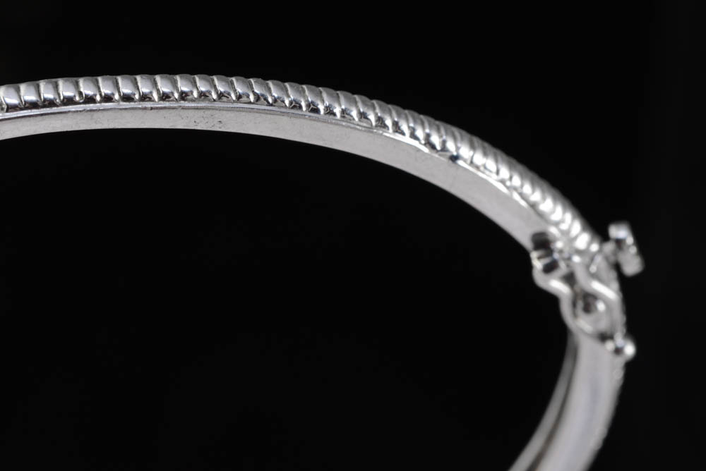 Sterling Silver Diamond Bracelet
