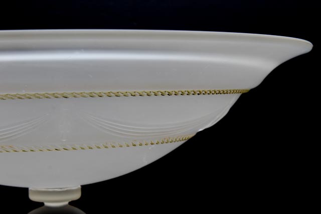 Vintage Large Murano Frosted Glass Swan Pedestal Bowl