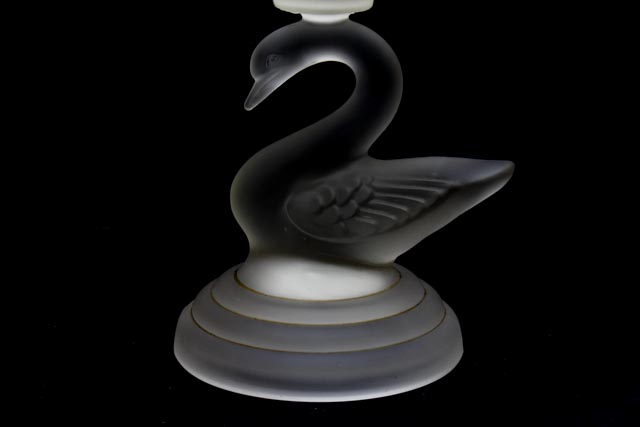 Vintage Large Murano Frosted Glass Swan Pedestal Bowl