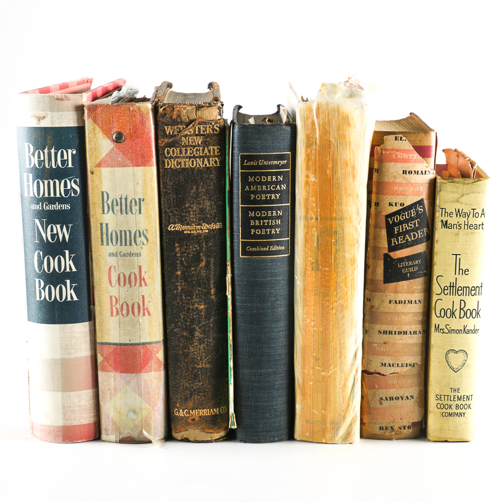 Collection of Hardcover Cookbooks and Informational Books