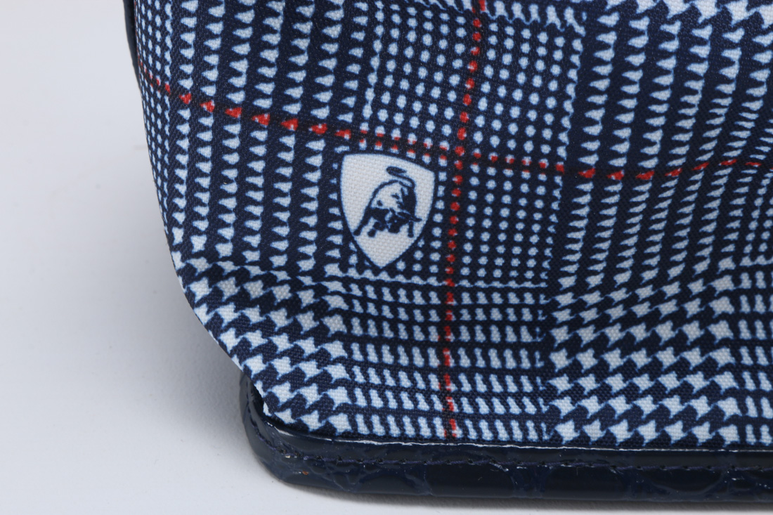 Tonino Lamborghini Blue Plaid Clutches and Bags