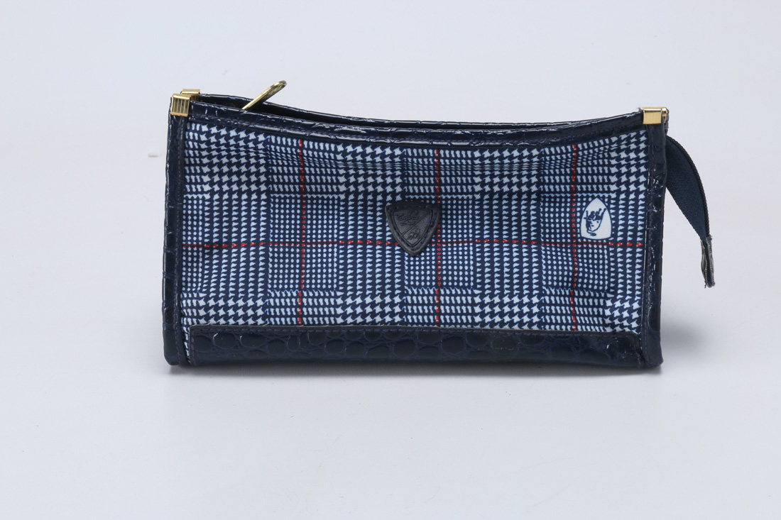Tonino Lamborghini Blue Plaid Clutches and Bags