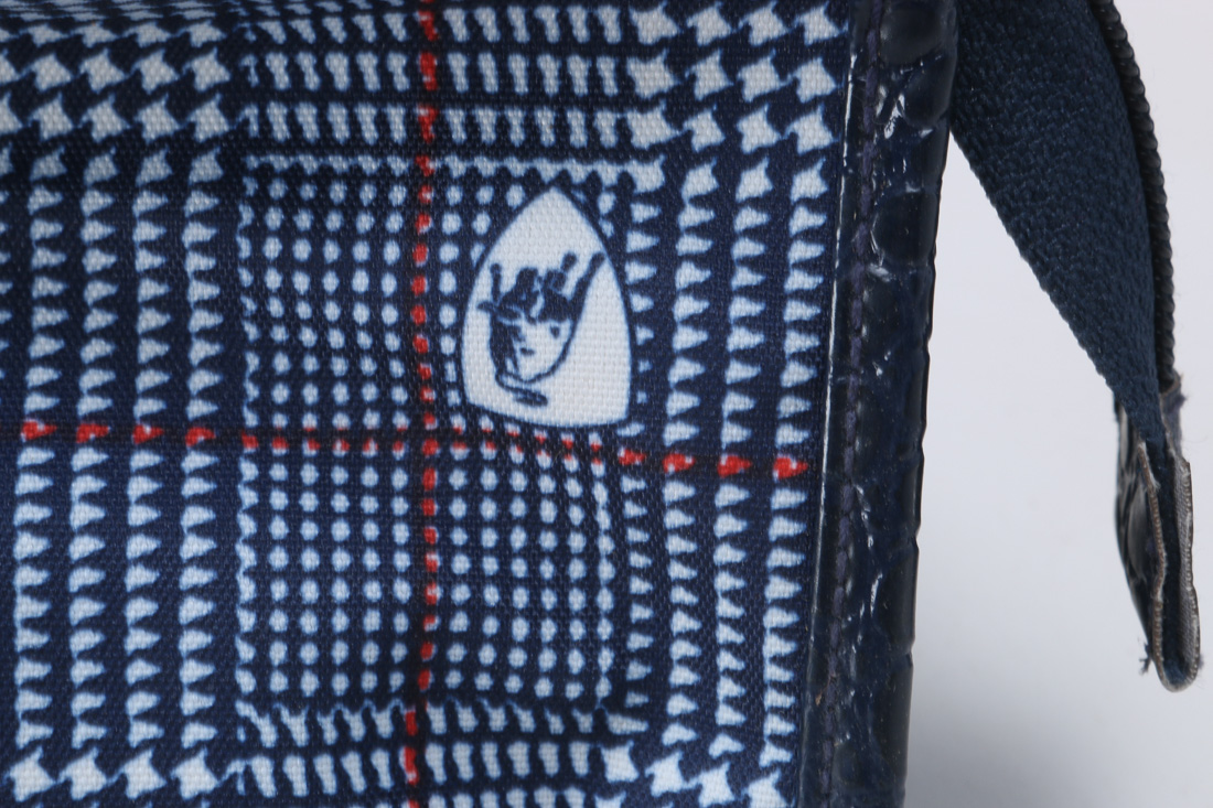 Tonino Lamborghini Blue Plaid Clutches and Bags