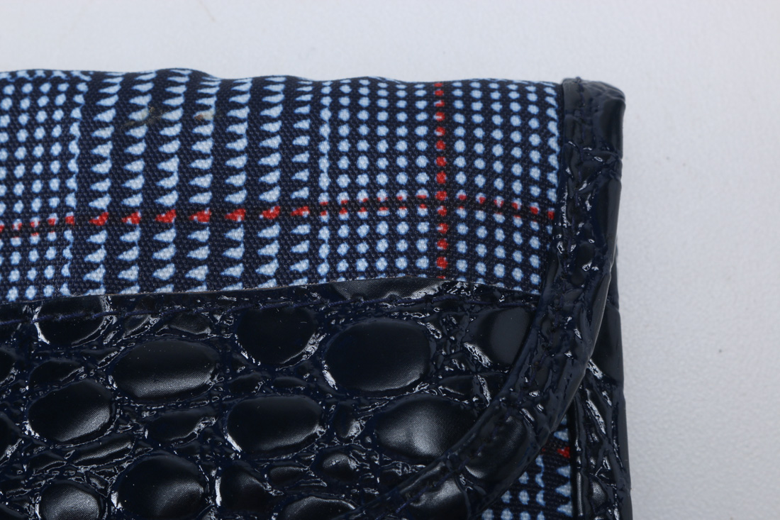 Tonino Lamborghini Blue Plaid Clutches and Bags