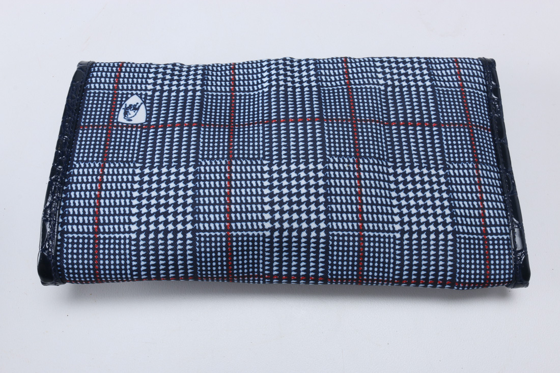 Tonino Lamborghini Blue Plaid Clutches and Bags