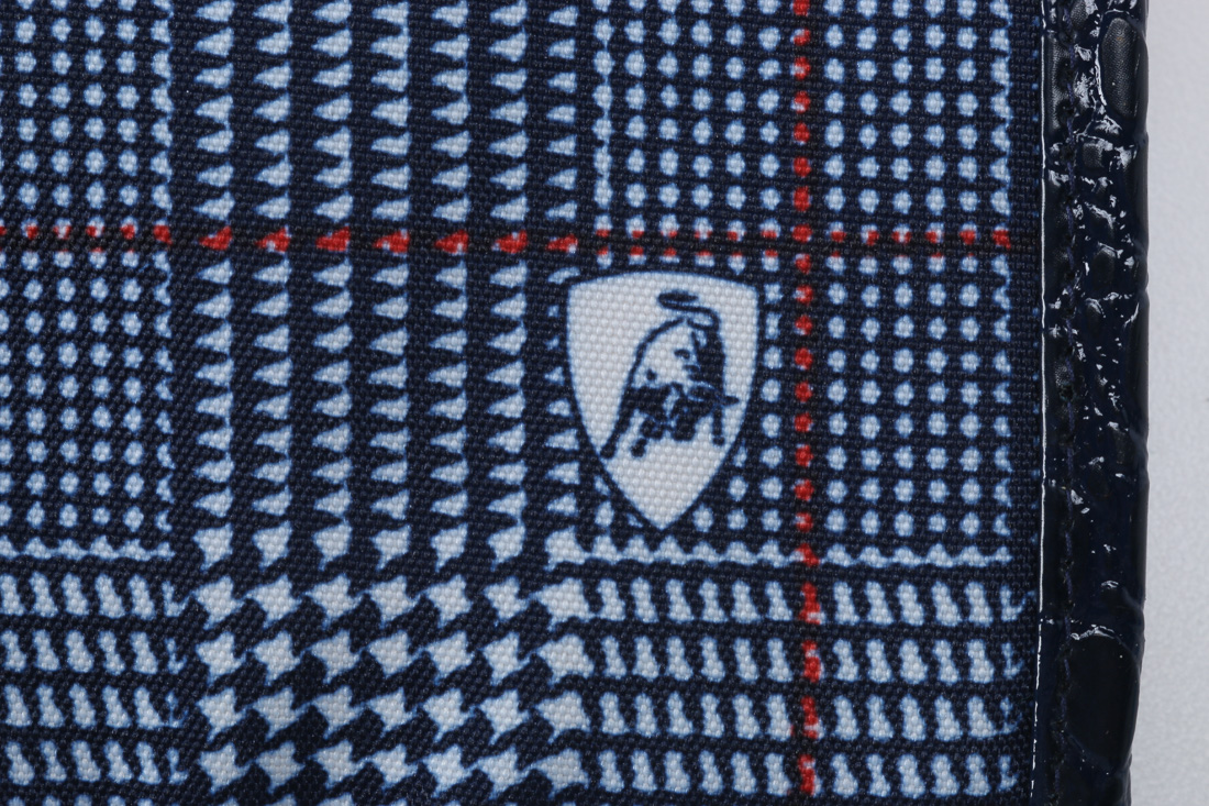 Tonino Lamborghini Blue Plaid Clutches and Bags