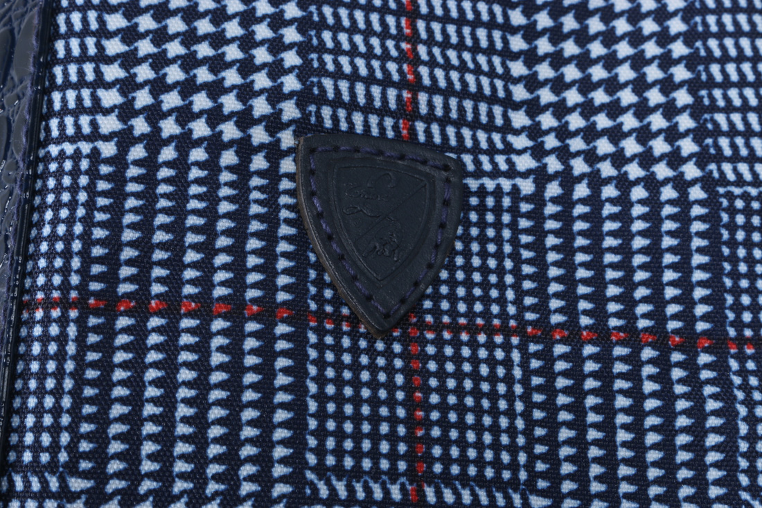 Tonino Lamborghini Blue Plaid Clutches and Bags