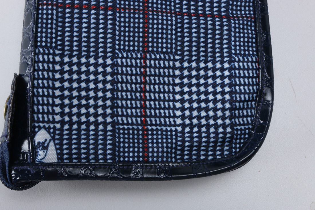 Tonino Lamborghini Blue Plaid Clutches and Bags