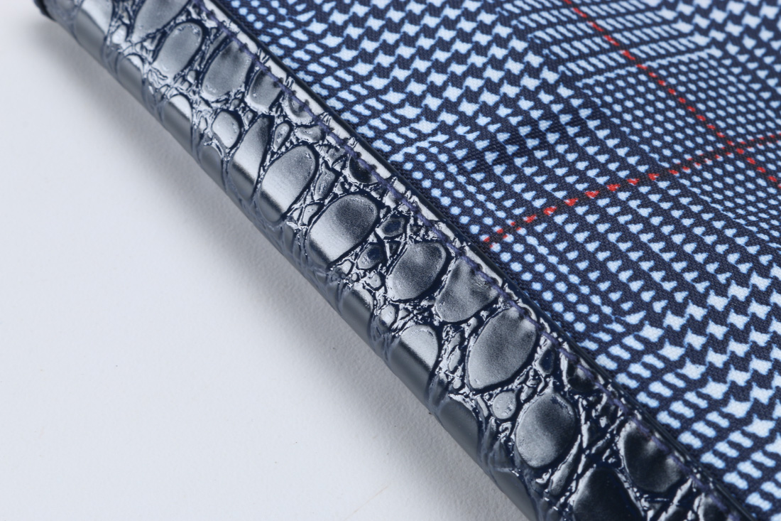 Tonino Lamborghini Blue Plaid Clutches and Bags