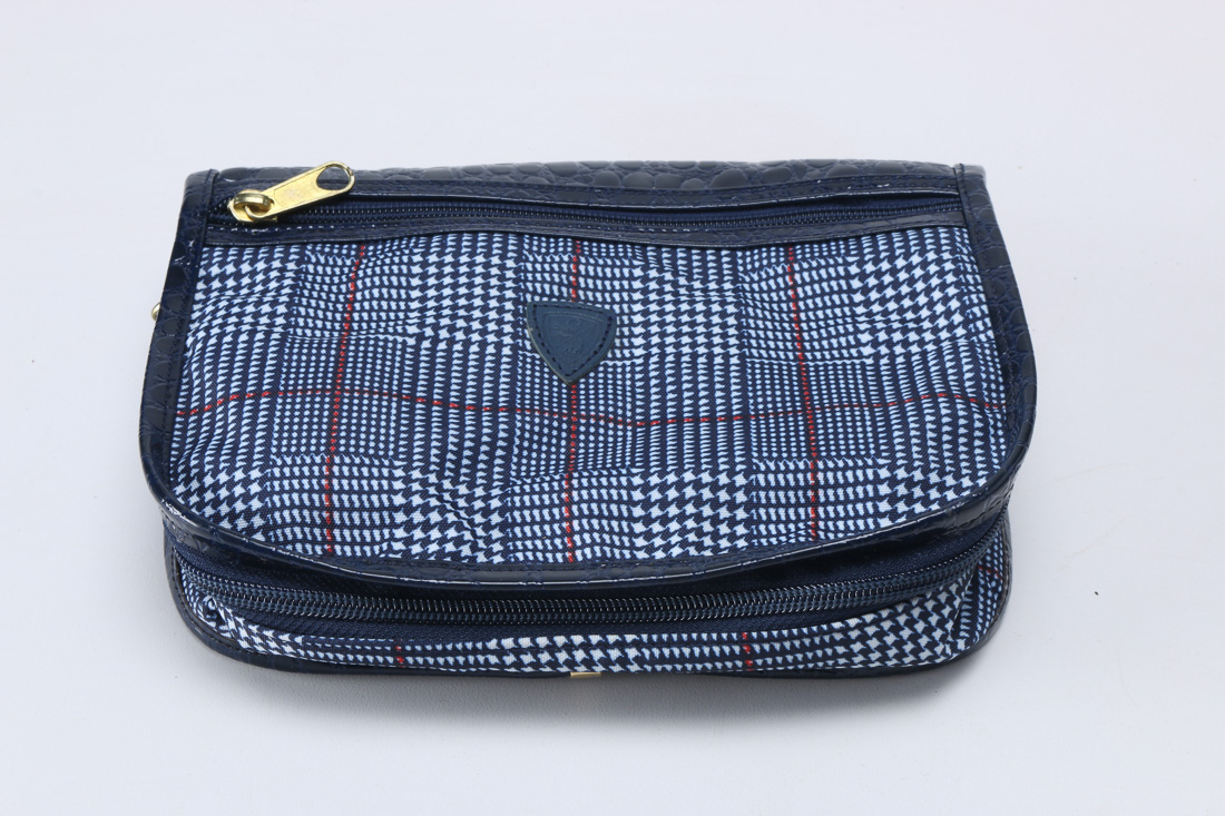 Tonino Lamborghini Blue Plaid Clutches and Bags