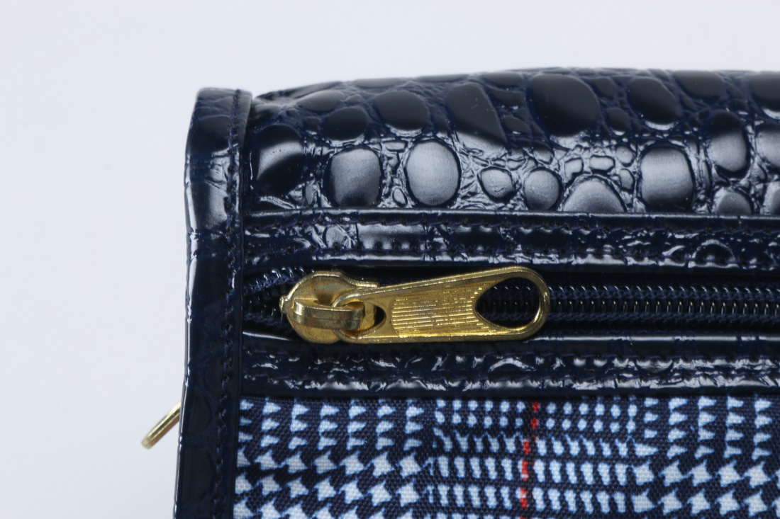 Tonino Lamborghini Blue Plaid Clutches and Bags