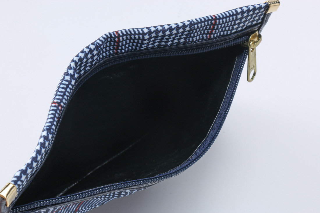 Tonino Lamborghini Blue Plaid Clutches and Bags