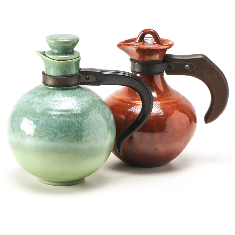 1947-54  California "Vernonware" Ceramic Jug in "Heritage Green"