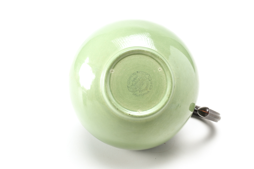 1947-54  California "Vernonware" Ceramic Jug in "Heritage Green"