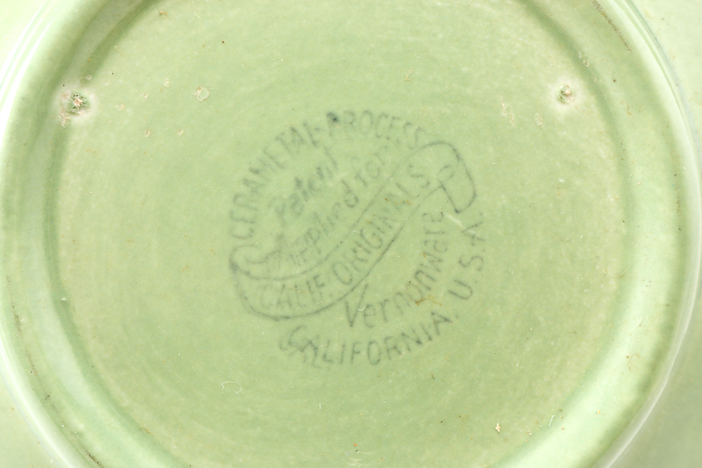 1947-54  California "Vernonware" Ceramic Jug in "Heritage Green"