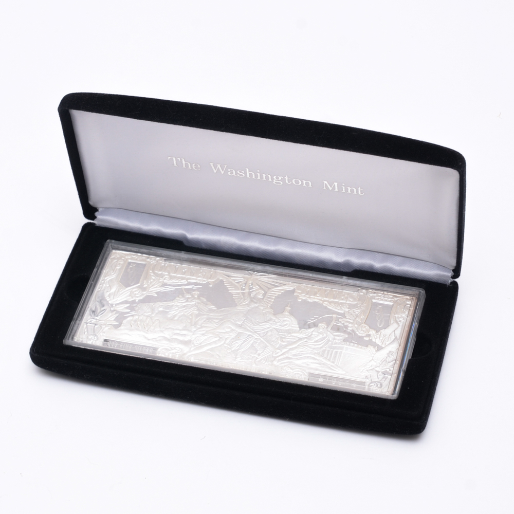 .999 Silver 500 Dollar Half Pound Bullion Bar