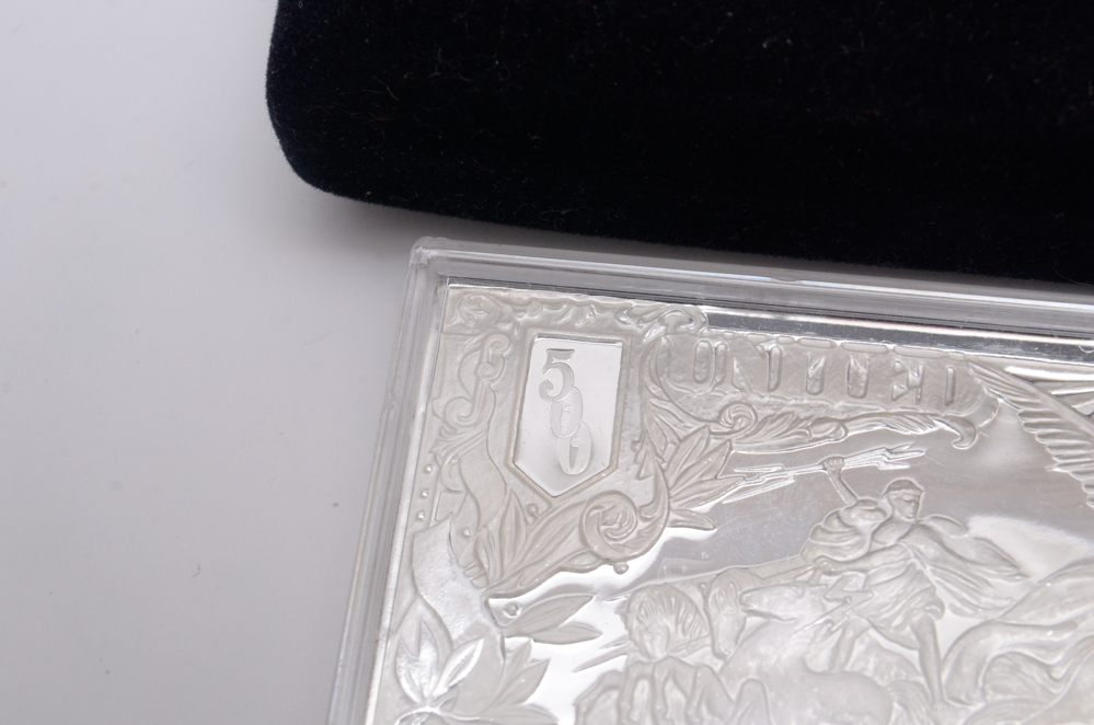 .999 Silver 500 Dollar Half Pound Bullion Bar