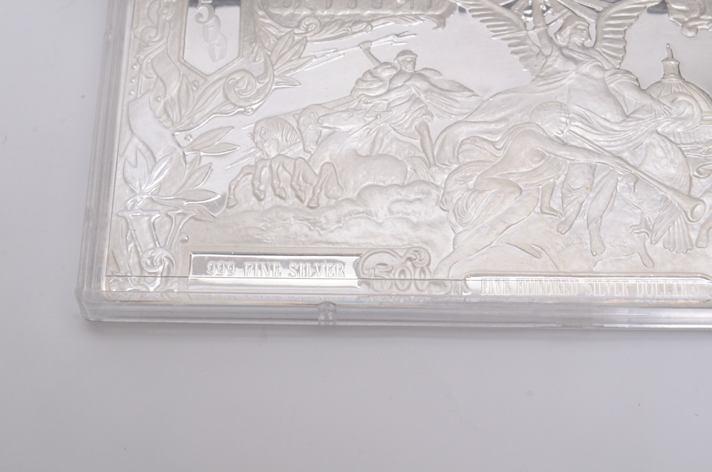 .999 Silver 500 Dollar Half Pound Bullion Bar