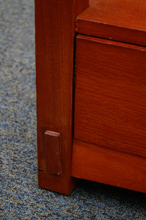 Mission Style Glass Top Coffee Table