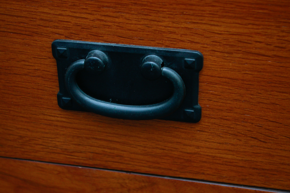 Mission Style Glass Top Coffee Table