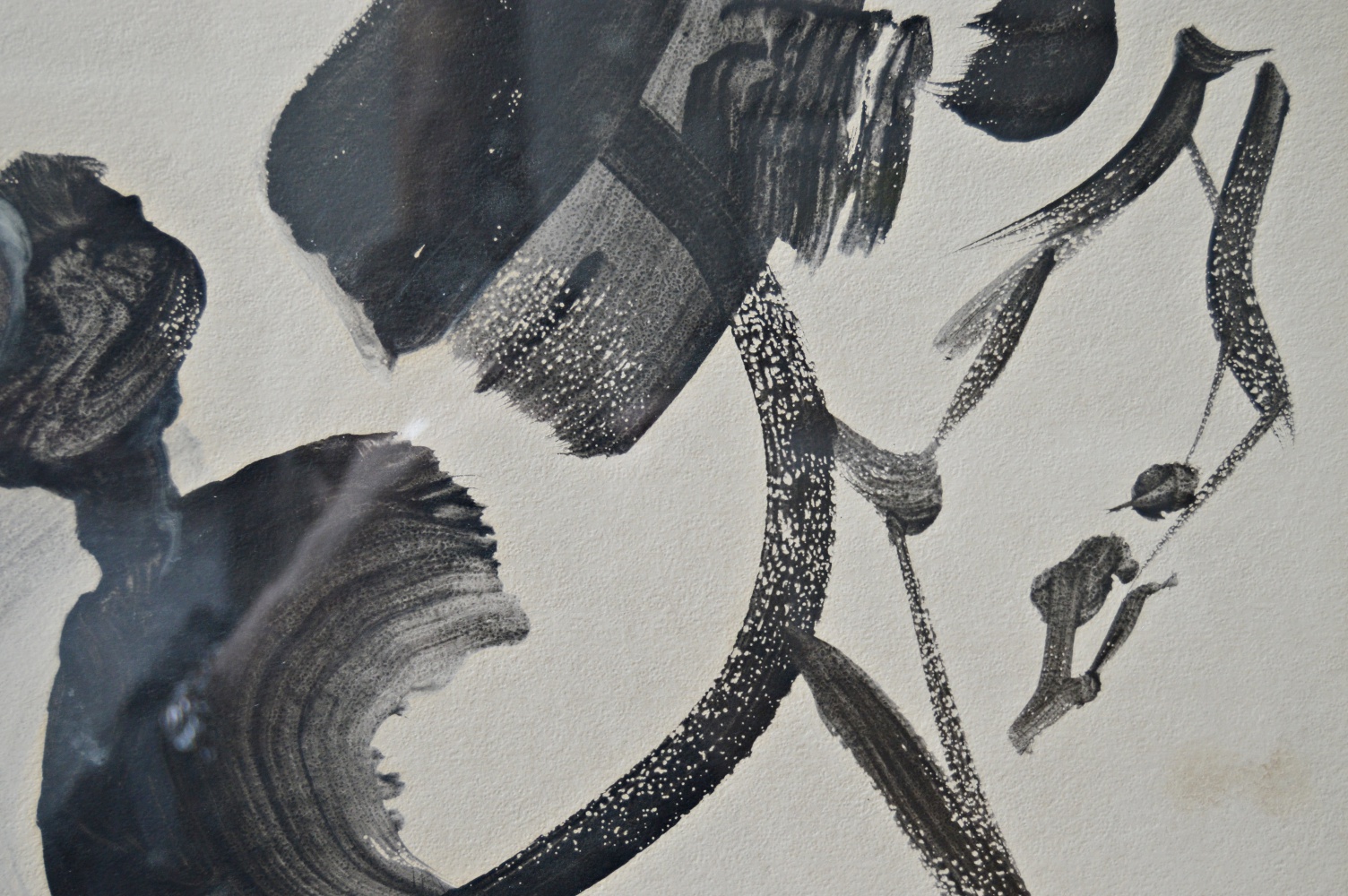 Original Signed Sumi Ink Painting on Paper of a Horse