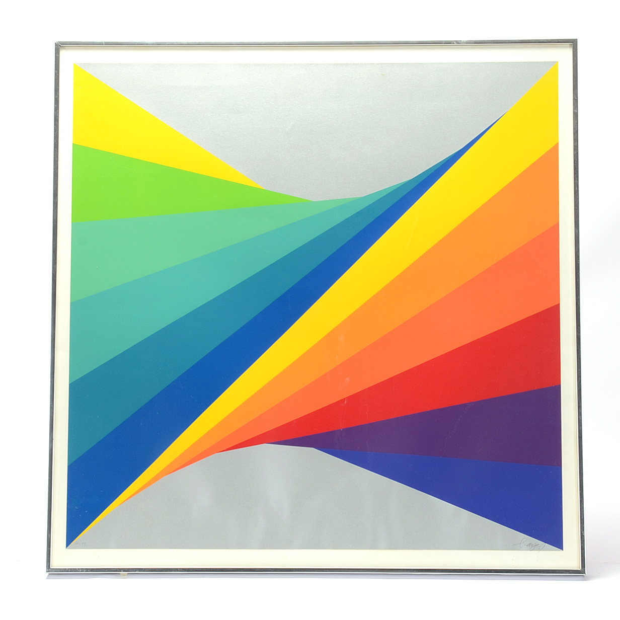 Herbert Bayer Original Signed Limited Edition Serigraph "Chromatic Twist"