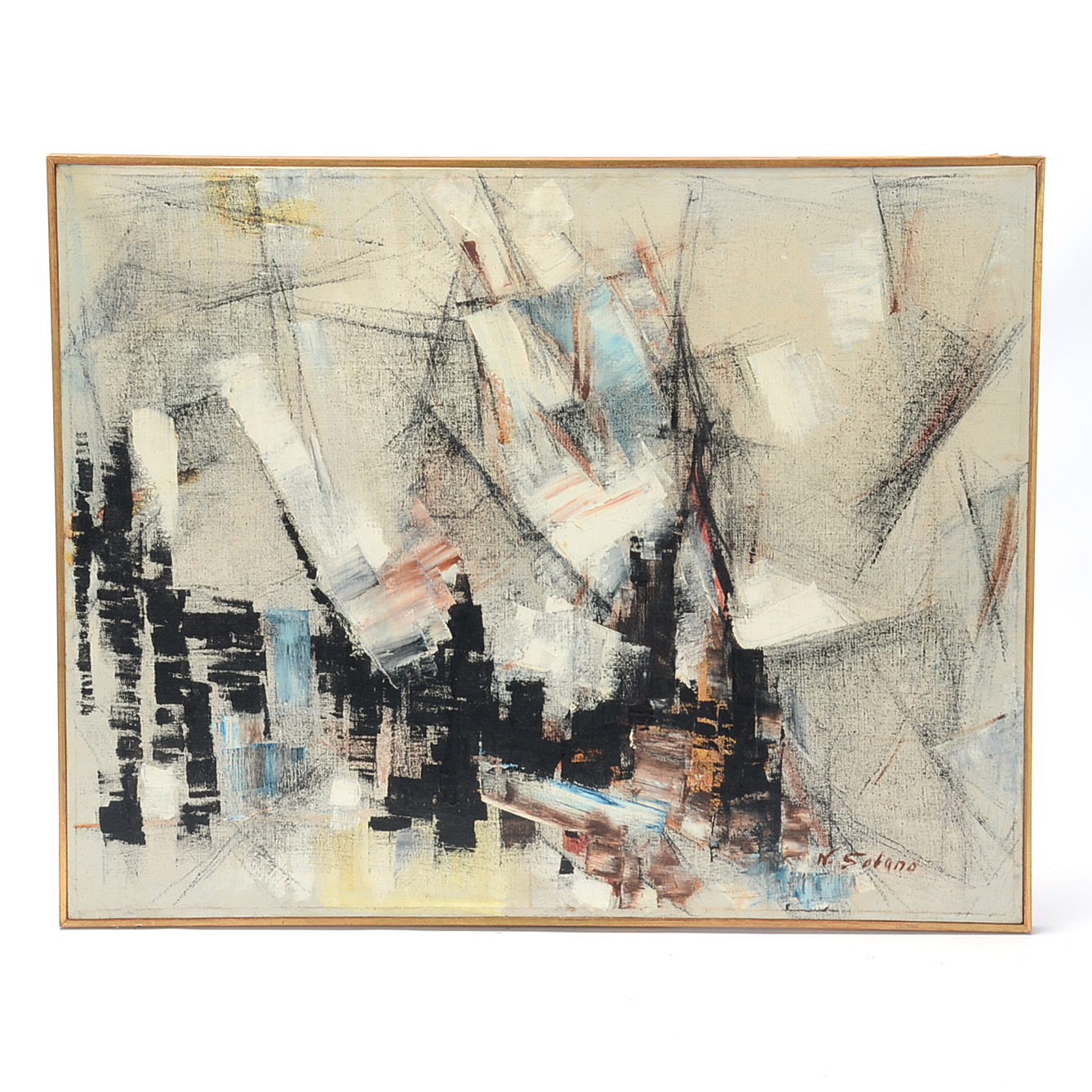 Nelsa Solano Gorga Original Abstract Oil on Canvas