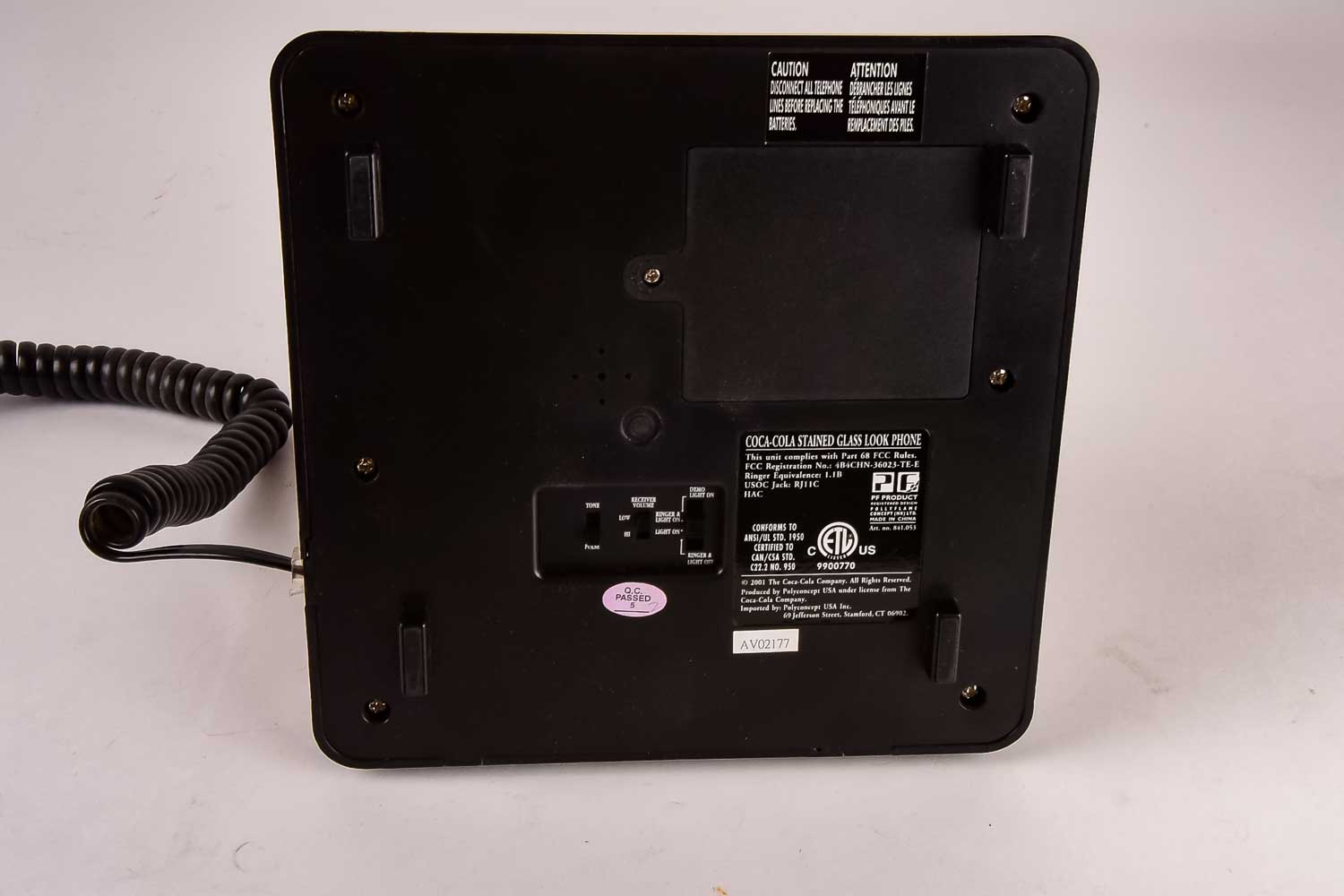 2001 Coca-Cola Stained Glass Look Phone