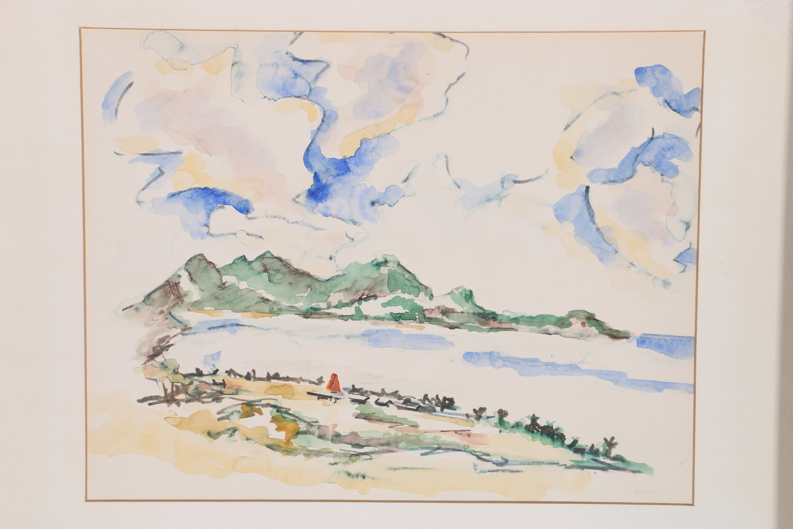 Nolan P. Benner Jr. Watercolor Landscape Painting