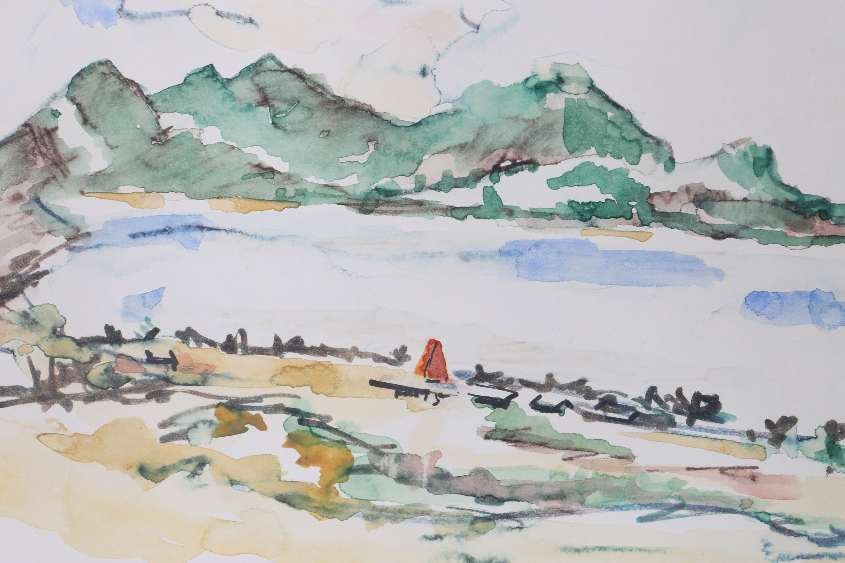 Nolan P. Benner Jr. Watercolor Landscape Painting