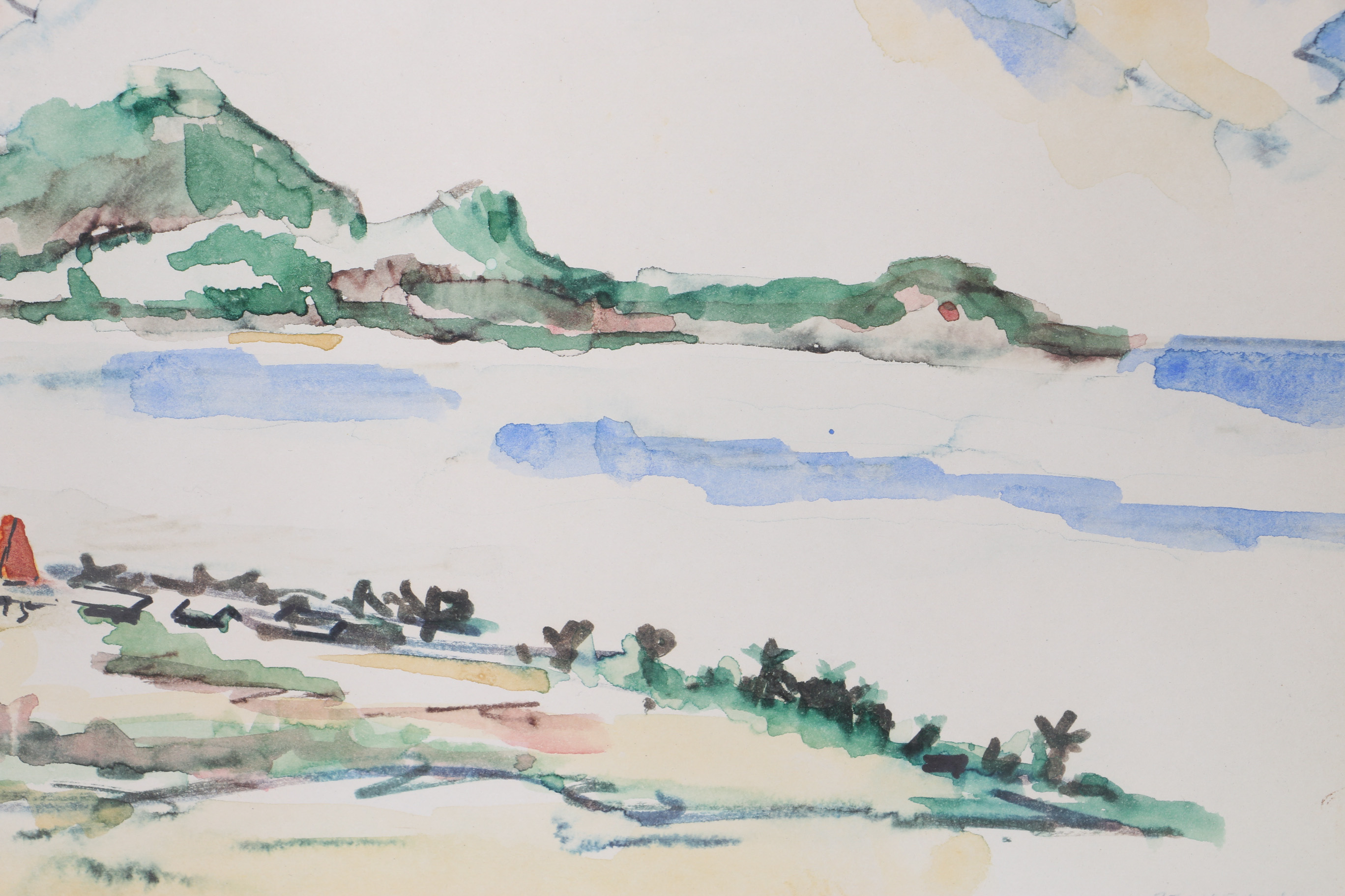 Nolan P. Benner Jr. Watercolor Landscape Painting