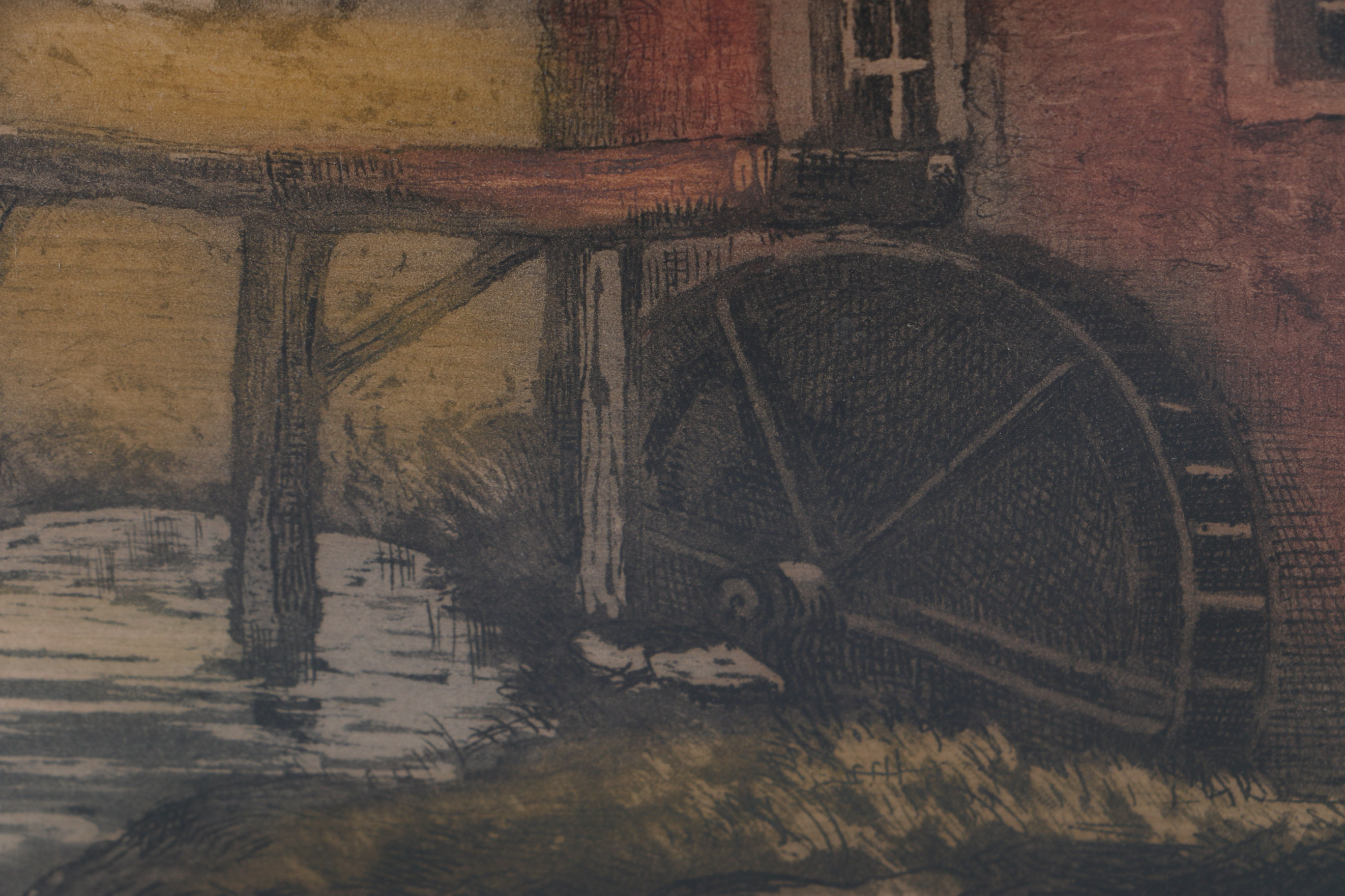 Pair of Louis Davril Etching Aquatint "Le Moulin Rose" and "Le Russian En Hiver"