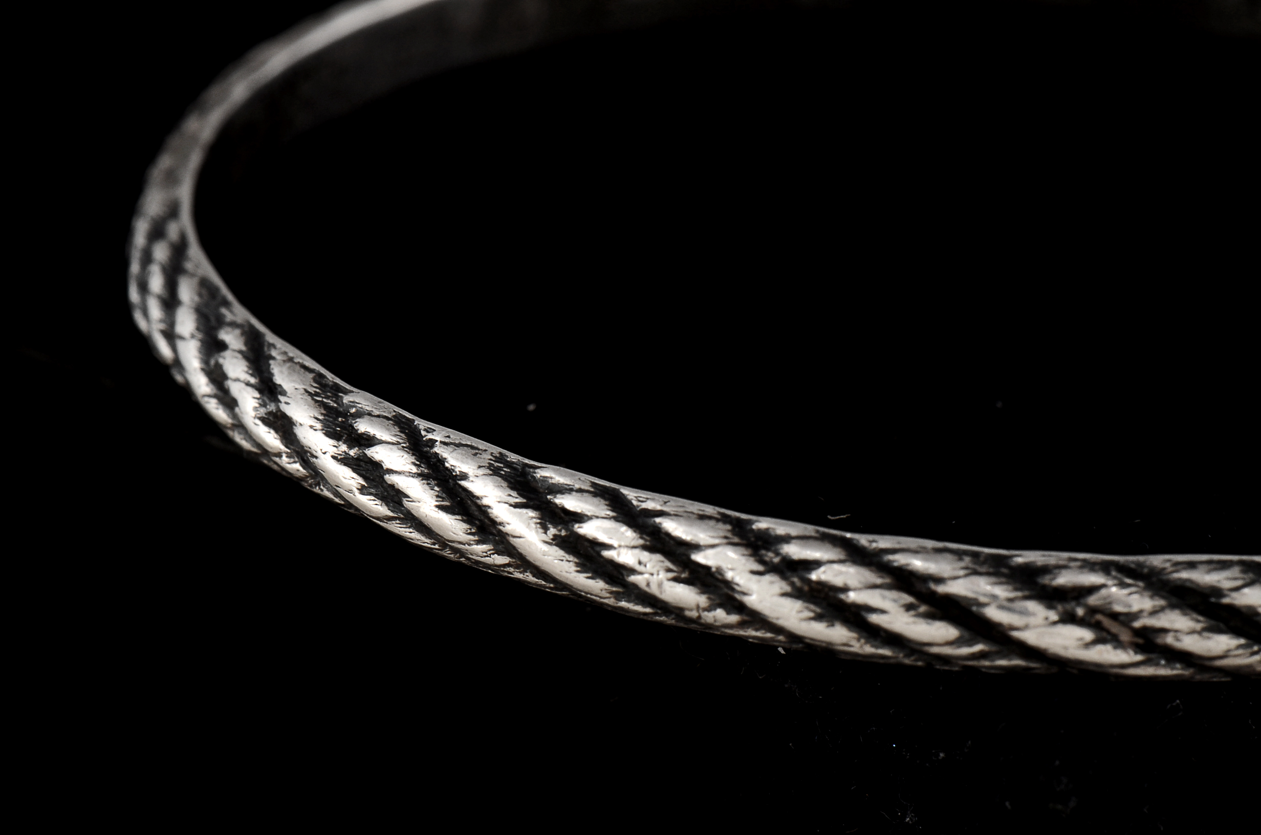 Vintage S. Kirk & Son Sterling Silver Textured Bangle and Silvertone Heart Shape Openwork Pierced Dangle Earrings