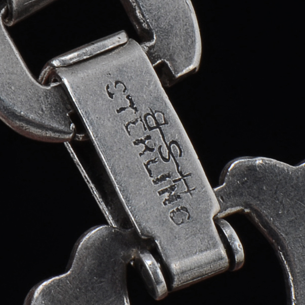 Vintage Harry S. Bick & Son of New York Sterling Silver Openwork Panel Link Bracelet