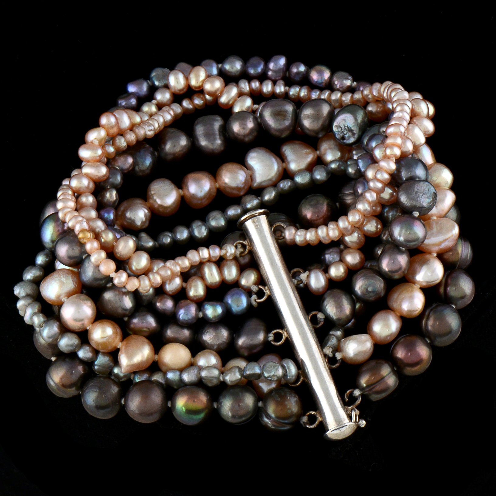 Multi-Strand Cultured Freshwater Pearl Bracelet