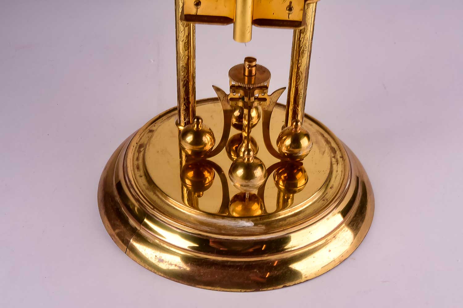 Vintage German Glass Dome Anniversary Clock