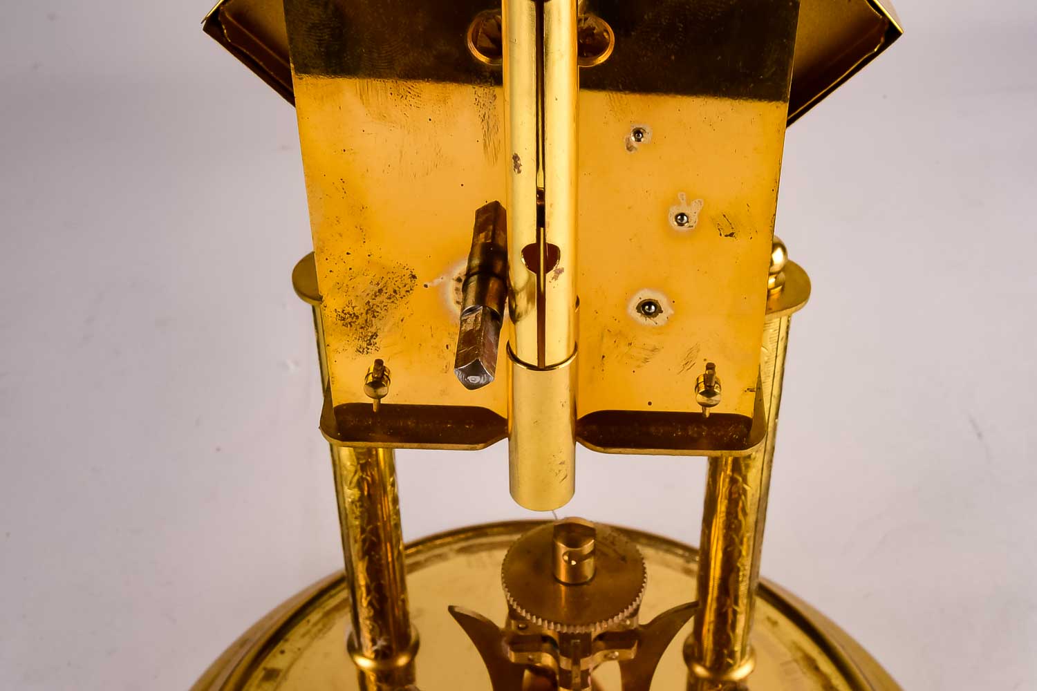 Vintage German Glass Dome Anniversary Clock